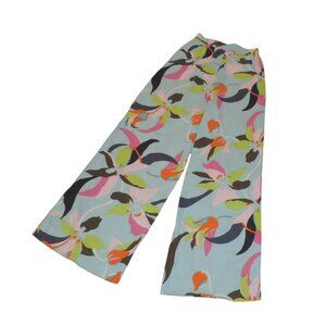 Colorful Floral Wide‑Leg Pants – Lightweight, Flowy, Tropical Style